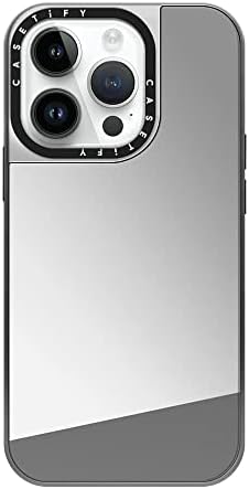 Casetify Mirror iPhone 14 Pro Case [4.9ft הגנה על טיפה/תואם ל- Magsafe] - כסף על כסף